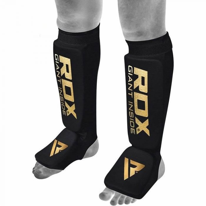 Muay Thai Maya Hide Leather Kara Instep Foam Protection Sparring RDX Shin Guards for Kickboxing MMA Fighting and Training Pads BJJ and Boxing Gear Leg Foot Protector for Martial Arts 