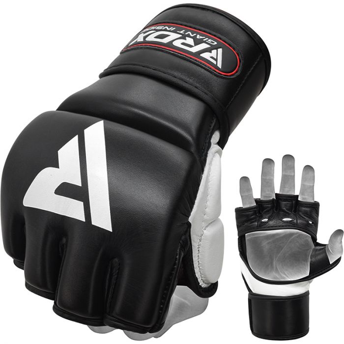 Punching Training Mitts MMA Sparring Gel Padded Leather Gloves Punch Bag Pro 