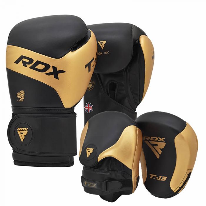 Boxing Gloves Punch Bag Training and Boxing Focus Pads With Free Hand Wraps 