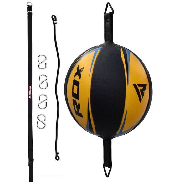 Yellow Double End Boxing Dodge Speed Ball Floor to Ceiling Punching Bag 