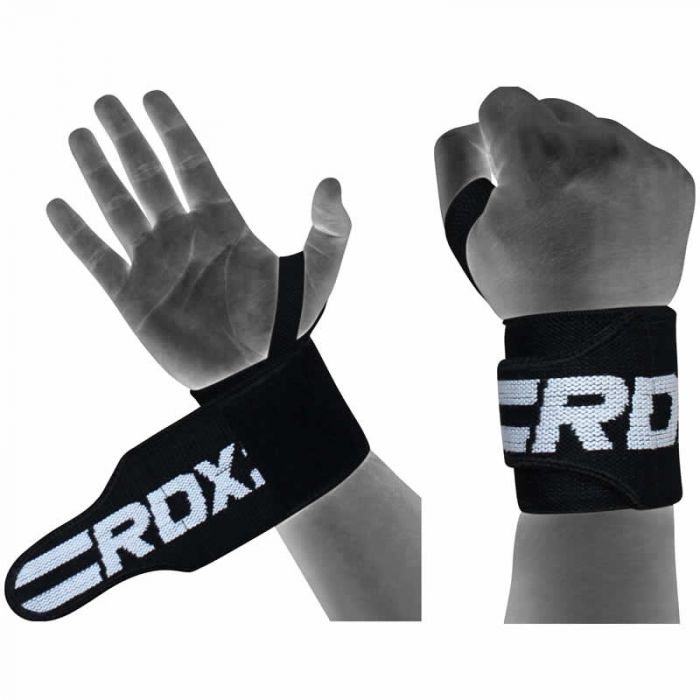 Wrist Wraps Weight Lifting Grip Gloves Support Braces Protector With Thumb Loops 