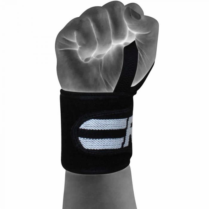 AGPTEK 2 Pack Wrist Wraps Weight Lifting Supports Gym Training Fist Straps Black 