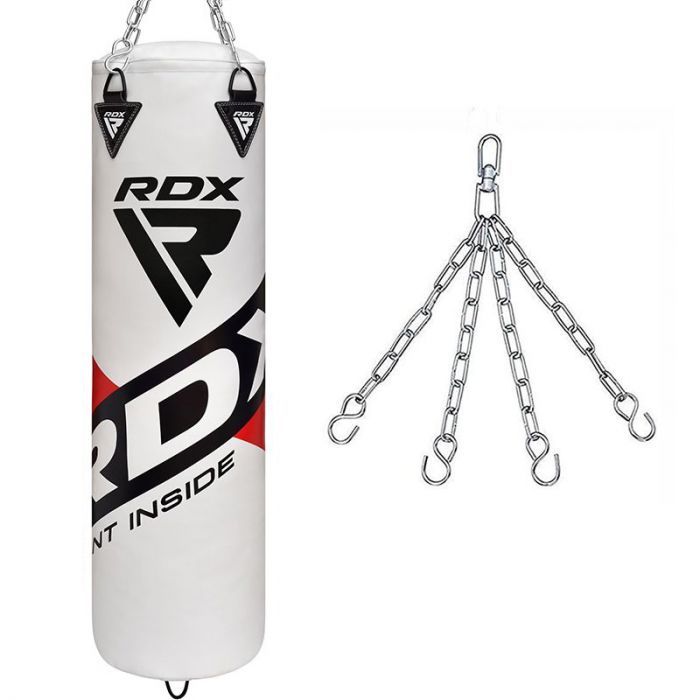 RDX Punching Bag With Gloves Chain Heavy Boxing MMA Punching UNFILLED 