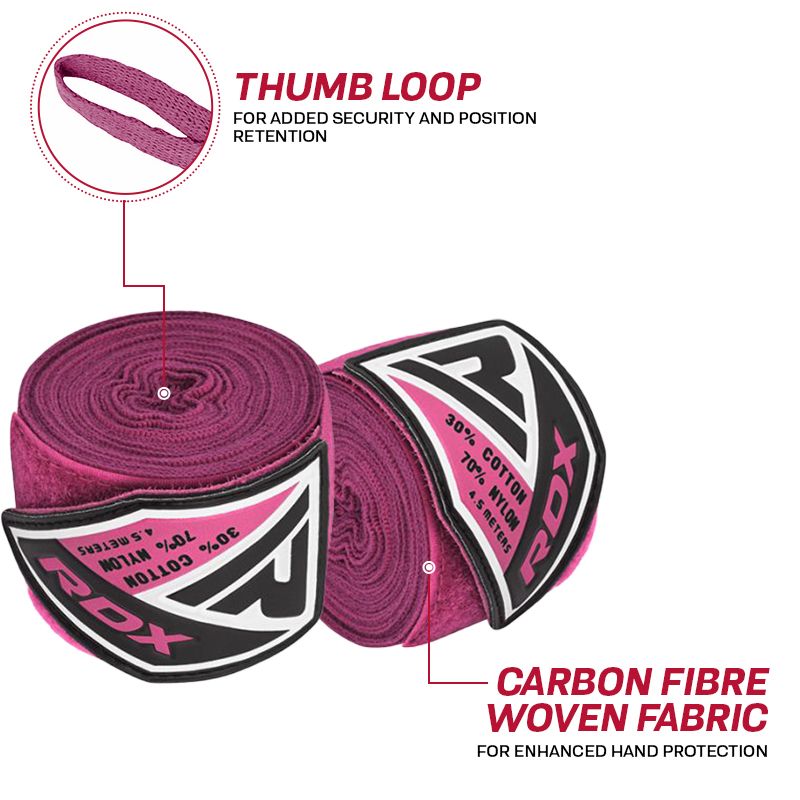 RDX RP Pink Hand Wraps for Women RDX® Sports US