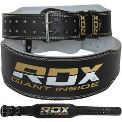 RDX 4 Inch Leather Weightlifting Belt
