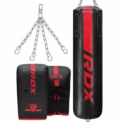 RDX F6 KARA 4ft / 5ft 3-in-1 Punch Bag & Bag Gloves Set