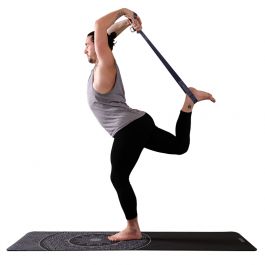 Oak & Tea Tapis de yoga, antidérapant et respectueux de l'environnement, en  TPE avec sangle de transport, tapis de gymnastique pour Pilates,  entraînement et fitness, 183 x 61 x 0,6 cm (marine) 