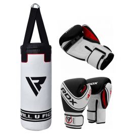 14Pcs Kids Boxing Kit Heavy Filled Punch Bag Gloves Wall Bracket MMA 2ft PRO 