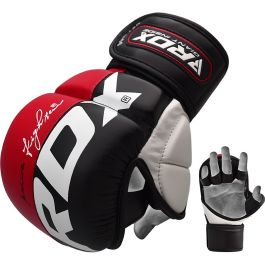 7oz MMA Gloves L-size  Red sparing gloves.kyokushin.karate 