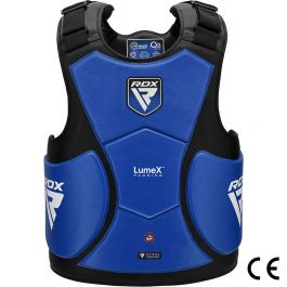 Coach Guard Boxing Ampro Pro Body Protector Belt MMA / Blue/Red