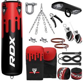 RDX RDX Sac de Frappe Set MMA Sac de Boxe Gants Arts Martiau Entrainement 4FT 5FT 