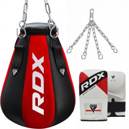 TurnerMAX Maize Bag Pear Shape Leather Punch bags Chain Bag Mitt MMA Martial Art 