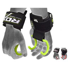 RDX Weight Lifting Reverse Hook Wrist Straps Hand Bar Grip Support Gym Wraps AU 