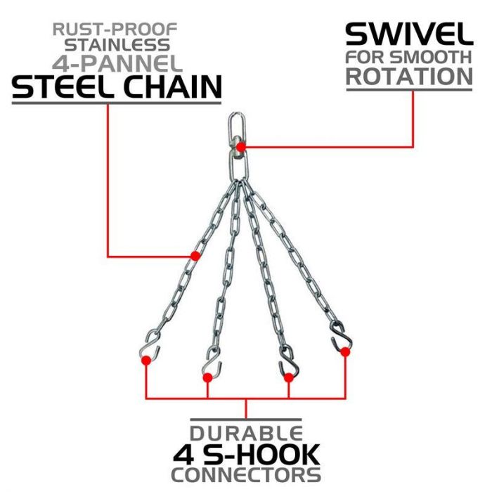 rdx 4ft punch bag with gloves chains and bracket