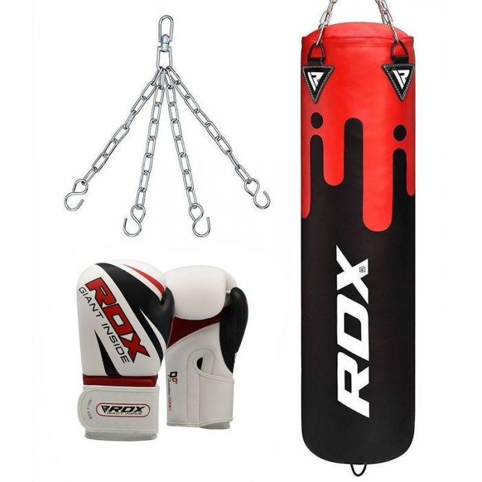 punching bag and gloves