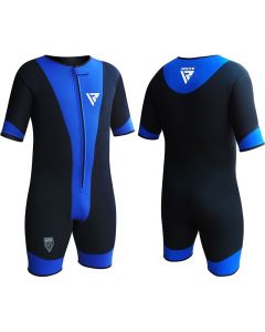 RDX 1U Ultra Flex Medium Blue Neoprene Sweat Sauna suit