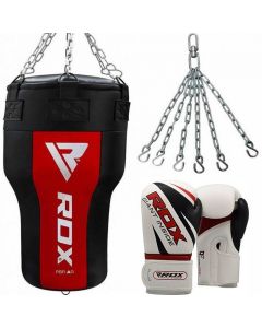 Rdx Ar Angle Boxing Bag Uppercut Hanging With Gloves Set Black Red White Rdx Sports Us