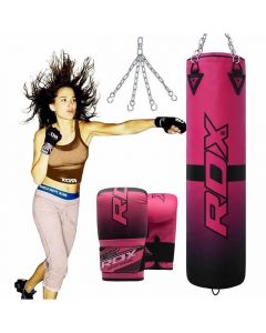G4 Leather Cowhide Punch Bag Punching Kick Boxing Gloves Punchbag Heavy Bags MMA 4ft 