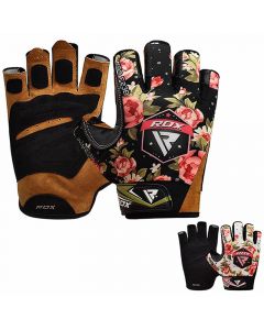 RDX F23 Floral Black Gym Gloves for Women