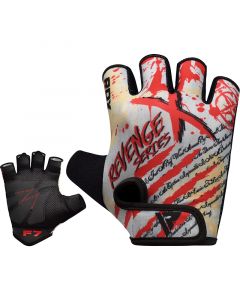 RDX F7 RevengeX Small Red Lycra Weight lifting gloves