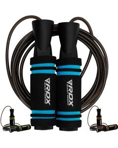 RDX X2 Adjustable 10.3ft Non-Slip Memory Foam Soft Handles Skipping Rope