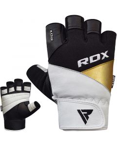 RDX S11 Small White Leather Weight Lifting Gloves 