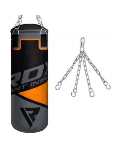 Fansport Punching Bag Set Unfilled Boxing Bag with Thai Training Gloves Mouth Guard