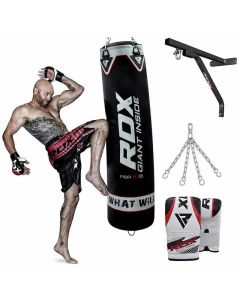 RDX Kids Punch Bag Filled Set Junior Kick Boxing Heavy MMA Training Youth Gloves Punching Mitts Hanging Chain Muay Thai Martial Arts 2FT