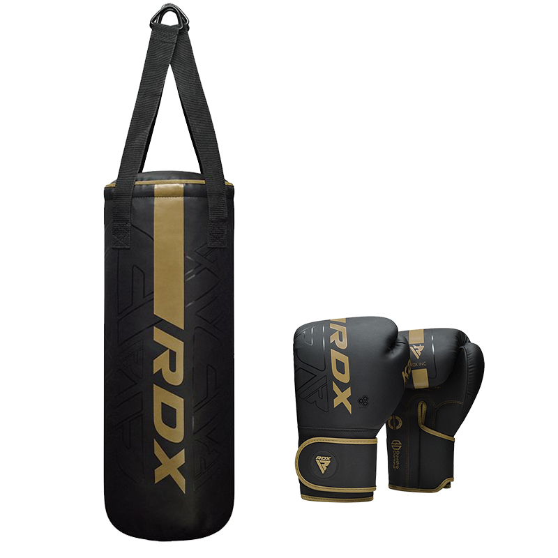 RDX F6 2FT 3-IN-1 KARA Kids Punch Bag & 6OZ Gloves-Golden-Filled-6oz