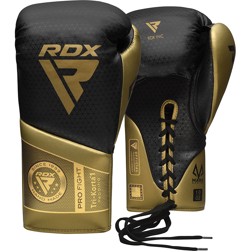 RDX K1 Mark Pro Guantes Boxeo Combate 8oz Dorado Super Skin