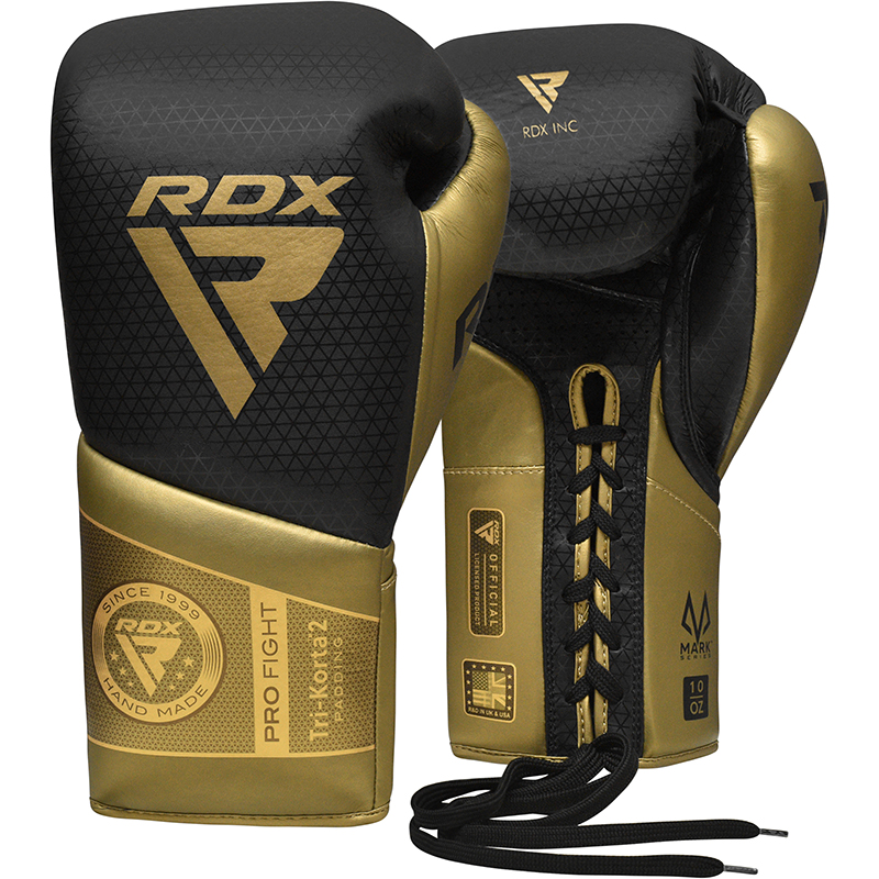 RDX K2 Mark Pro Combattimento Guantoni Boxe 10oz D'oro Super Skin