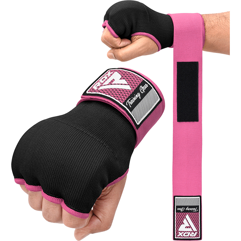 RDX IS Gel Padded Inner Gloves Hook & Loop Wrist Strap For Knuckle Protection Pink Small