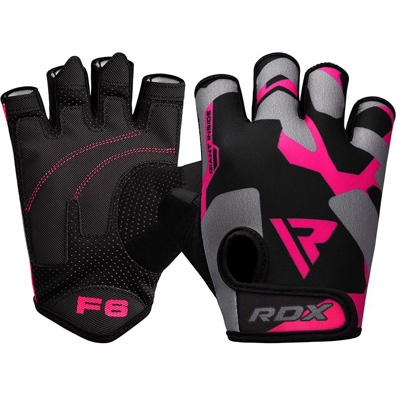 RDX Luvas De Levantamento De Peso Feminino - F6 - Rosa - WGS-F6P