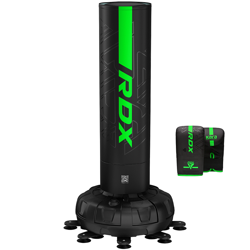 RDX F6 6FT KARA FREE STANDING PUNCH BAG WITH MITTS SET Green