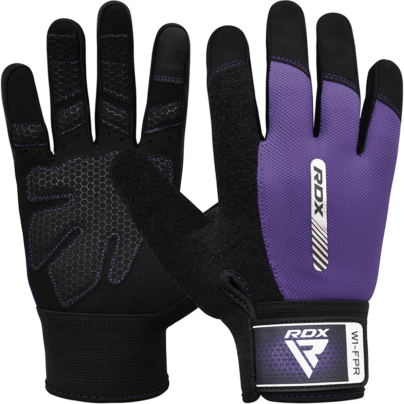 RDX W1 Full Finger Gym Gloves-Purple-S