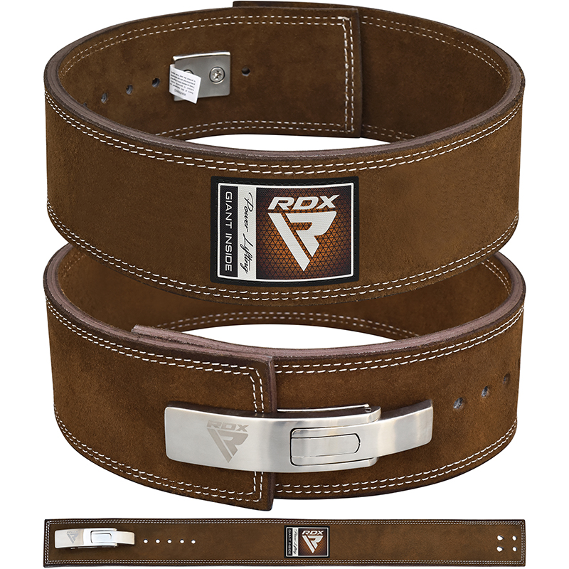 RDX 10mm Medium Brown Leather Powerlifting Belt