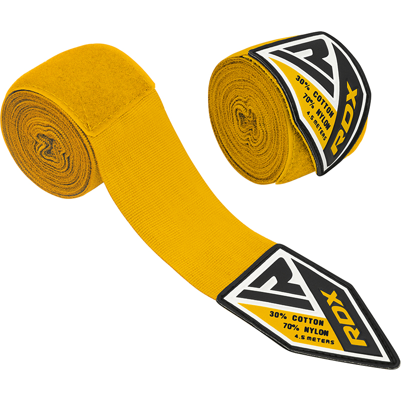 RDX 4.5m Elástico Fitas De Boxe Amarelo Poliéster