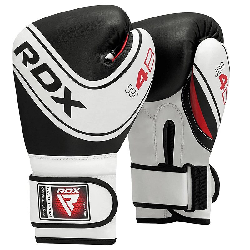 RDX 4B Robo 4oz  Black Leather X Boxing Gloves