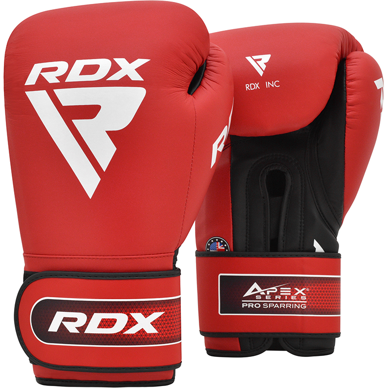 RDX Apex Rouge 10oz Gants De Boxe Sparring/Entraînement Crochet & Boucle Hommes & Femmes Poinçonnage Muay Thai Kickboxing