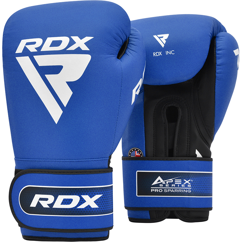 RDX APEX Blu 16oz Sparring / Allenamento Guantoni Da Boxe Hook & Loop Uomini E Donne Punzonatura Muay Thai Kickboxing