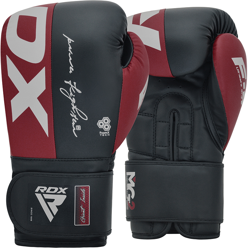 RDX F4 Boxing Sparring Gloves Hook & Loop Maroon 10oz