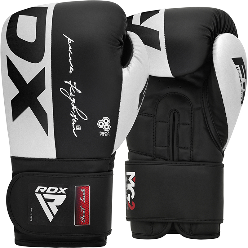 RDX F4 Boxing Sparring Gloves Hook & Loop-Black-10oz