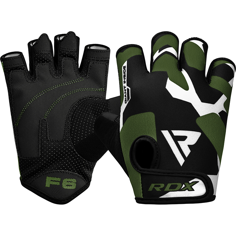 RDX F6 Extra Large Green Lycra Fitness Gym Gloves