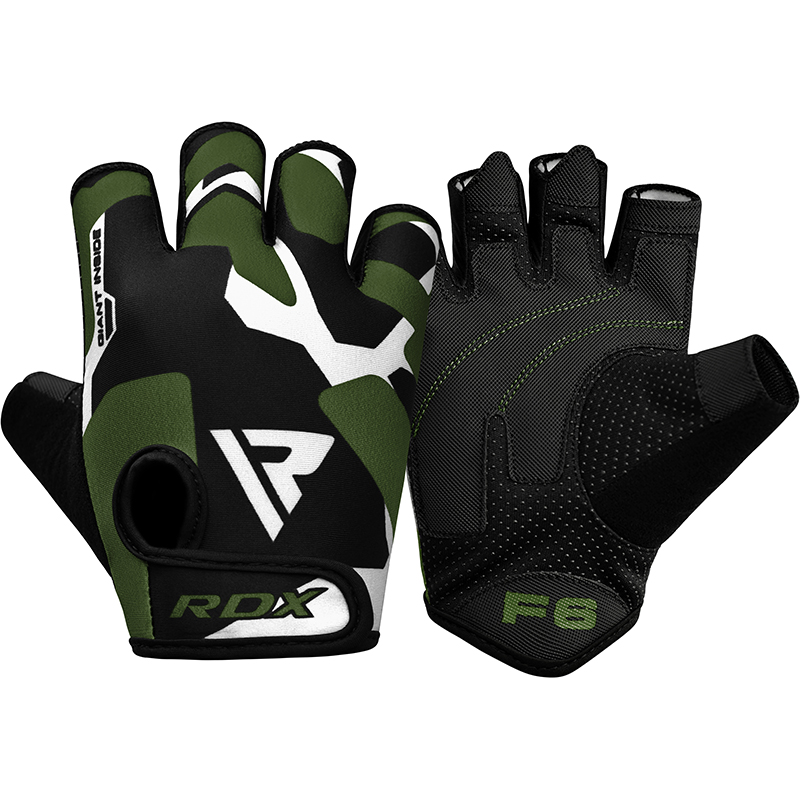 RDX F6 Medium Green Lycra Fitness Gym Gloves