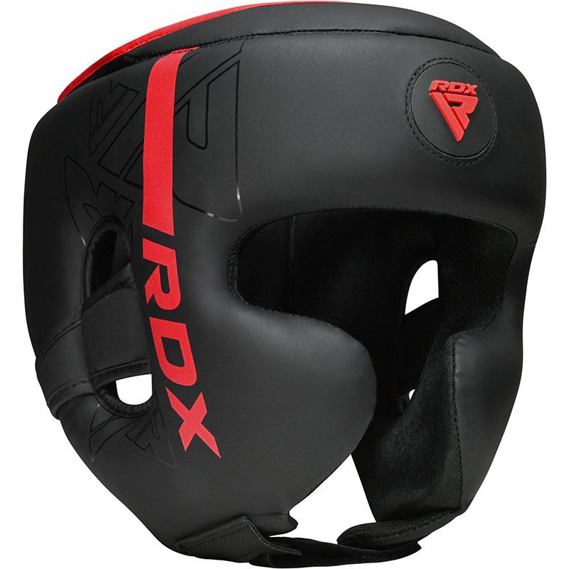 RDX F6 KARA Casco De Boxeo XL Rojo Cuero PU