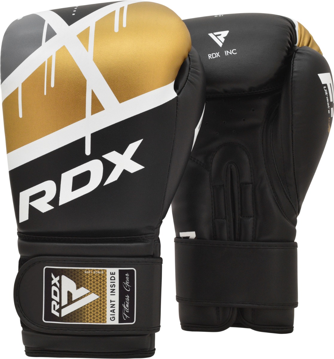 RDX F7 Trainings Boxhandschuhe Haken Und Schleife 8oz Schwarz/Golden