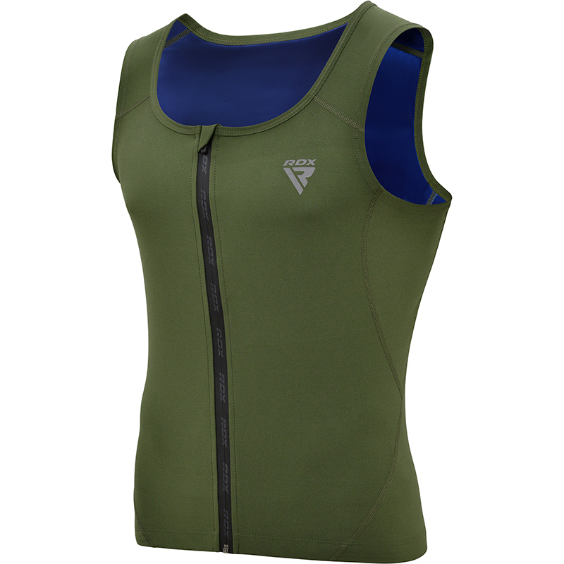 RDX Zippered Men Sweat Vest Army Green XL