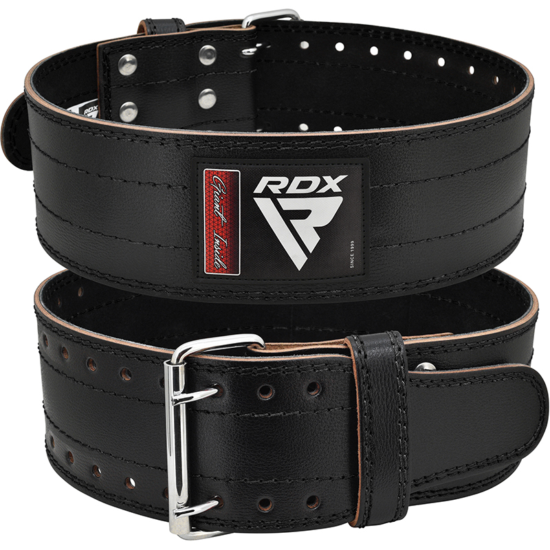 RDX RD1 4”  Cinto Ginástica Couro Para Levantamento Peso M Preto