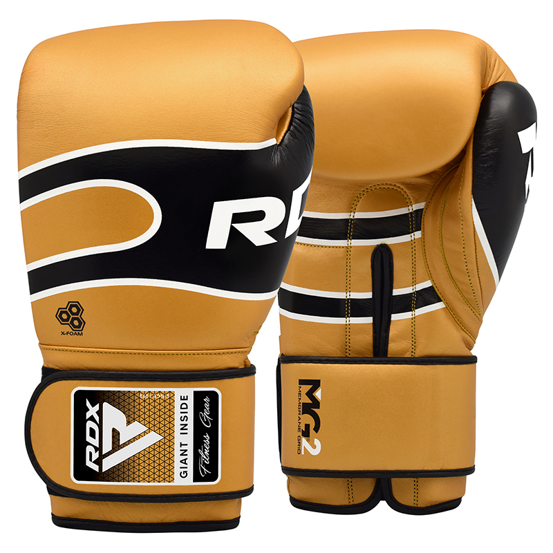 RDX S7 Bazooka 14oz Golden Leather Boxing Gloves