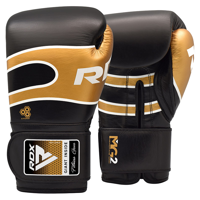RDX S7 Bazooka 12oz Black Leather Boxing Gloves